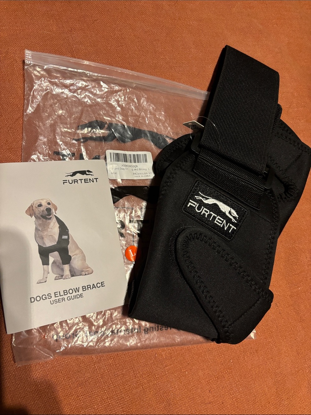 Black Dog Both Elbow Brace – Supportive Canine Wrap